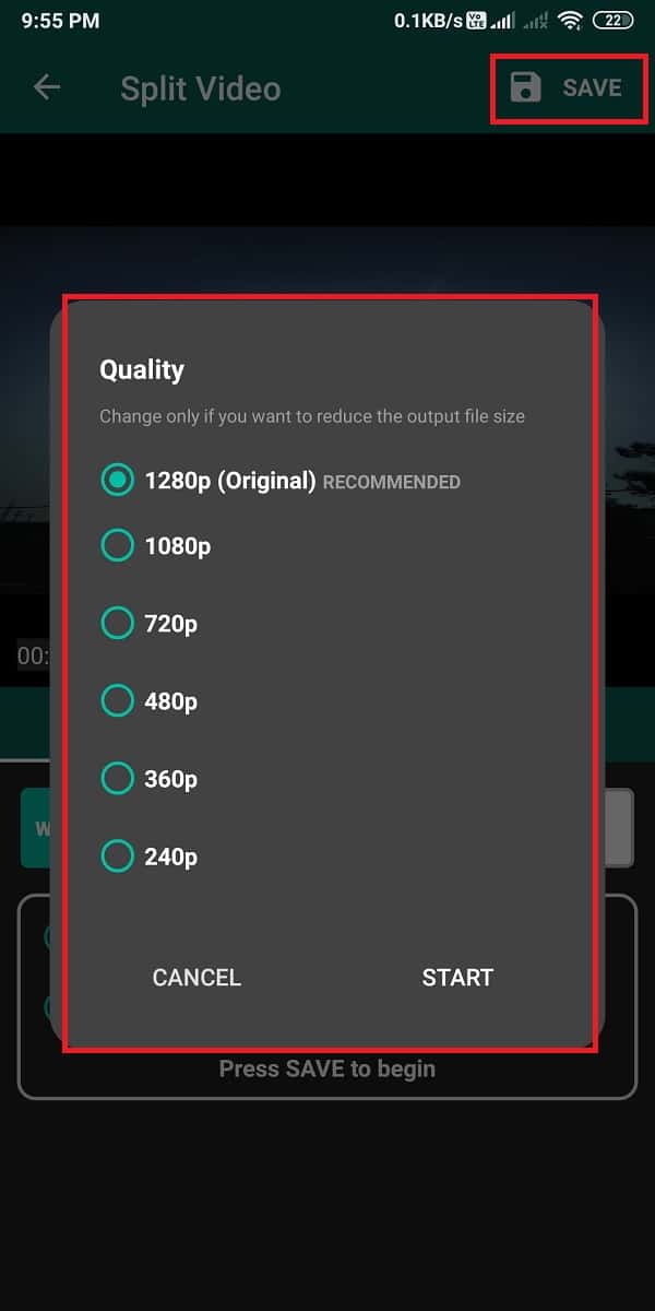 Tap on 'save' at the top right corner of the screen