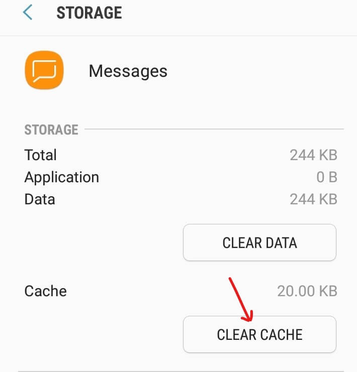 Tap on the Clear Cache button