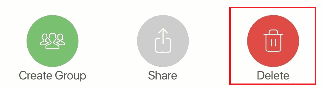 Tap on the Delete icon from the bottom