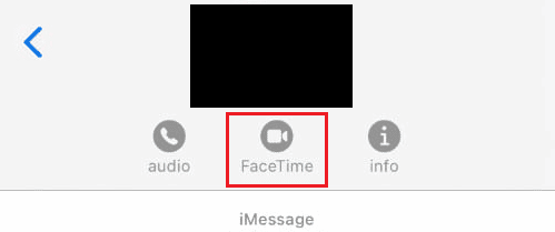 Tap on the FaceTime option from the top