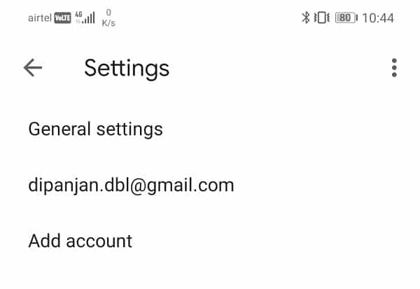 Tap on the General settings option | Fix Gmail Notifications Not Working On Android