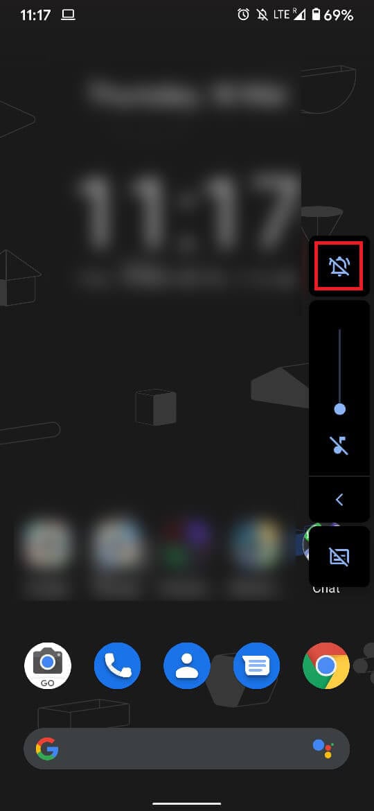 Tap on the Mute icon that appears above the volume slider to enable ring and notification volume.