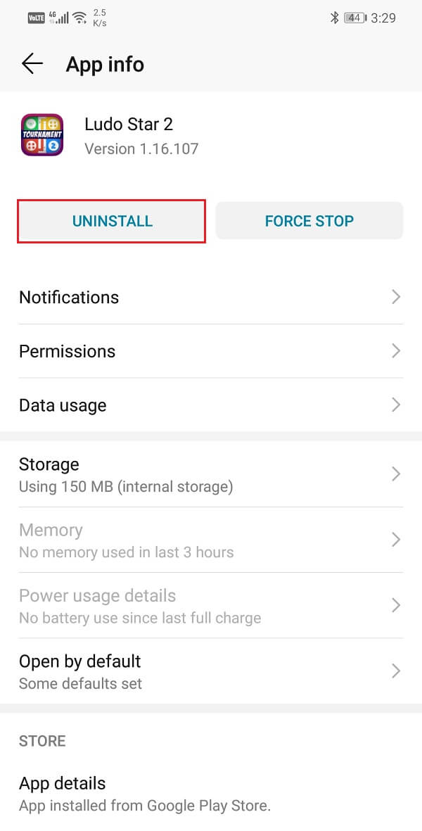 Tap on the Uninstall button | How to Delete Apps on your Android phone