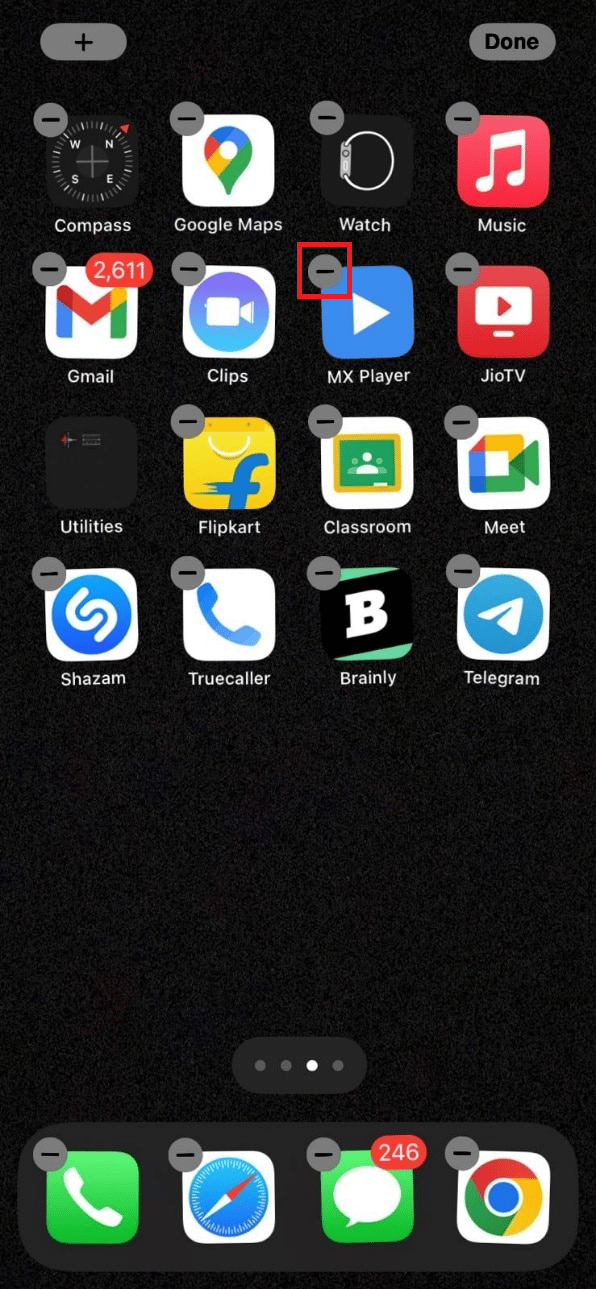 Tap on the remove (-) icon of the app you want to remove | How to Put App Back on Home Screen on iPhone