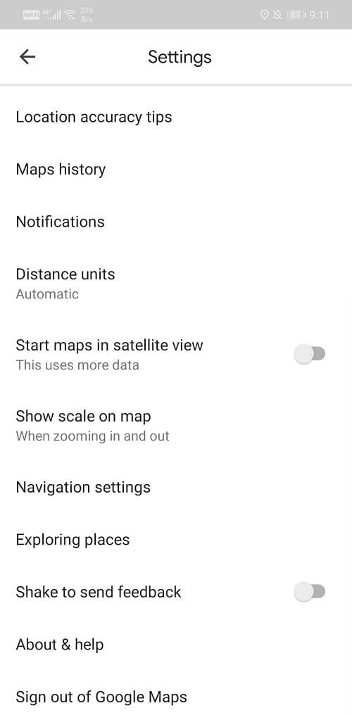 Go to the Navigation Settings section