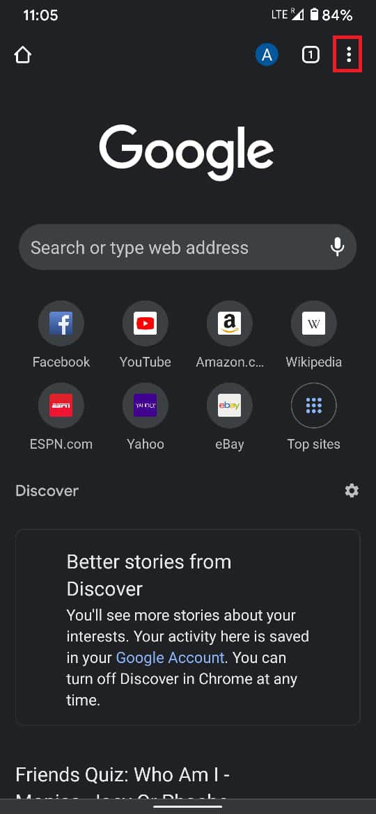 Tap on the three dots at the bottom right corner | How to Reset Google Chrome on Android Smartphones