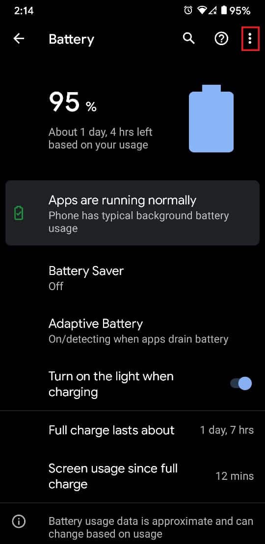 Tap on the three dots on the top right corner of the screen | How to Fix Slow Charging on Android