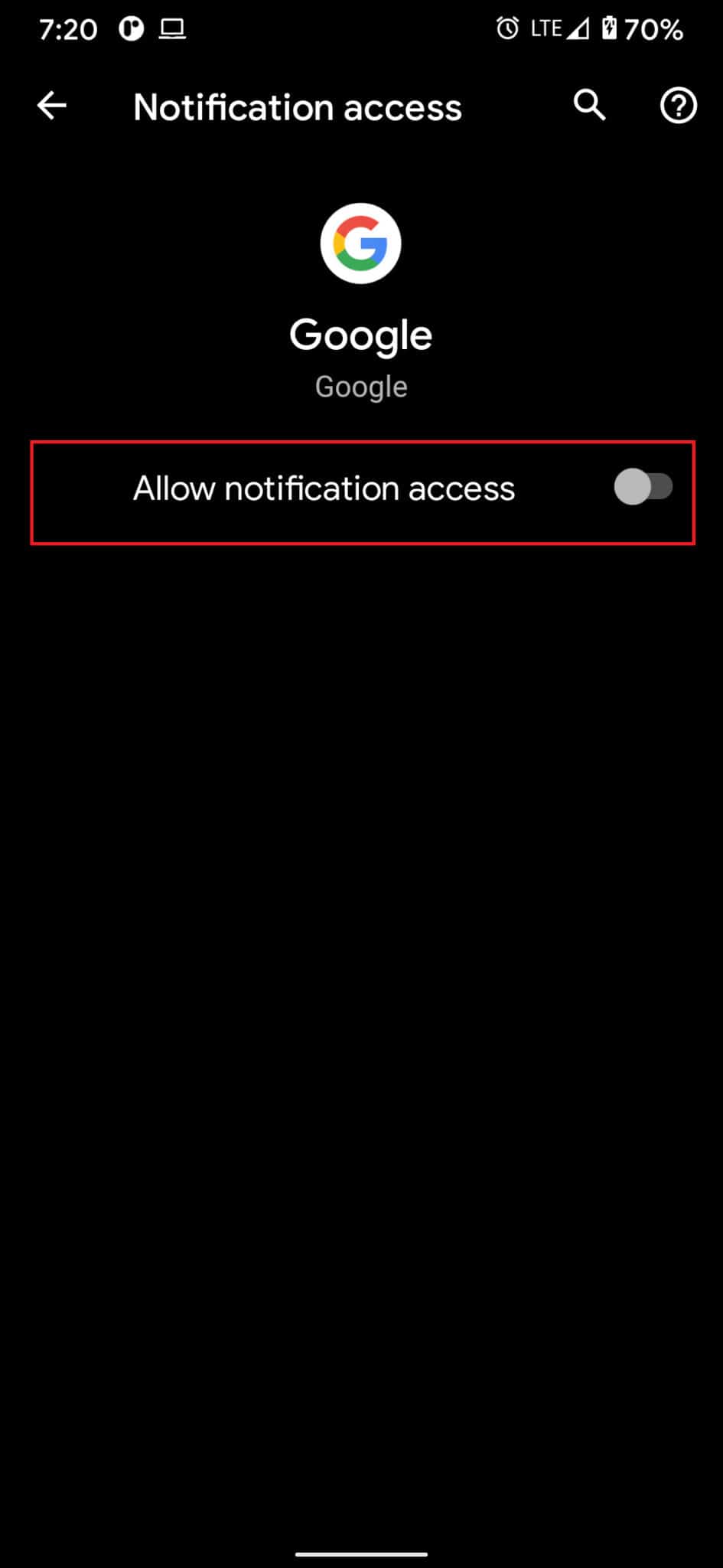 Tap on the toggle switch in front of Google, to enable access to notifications. How to Use Text to Speech Android