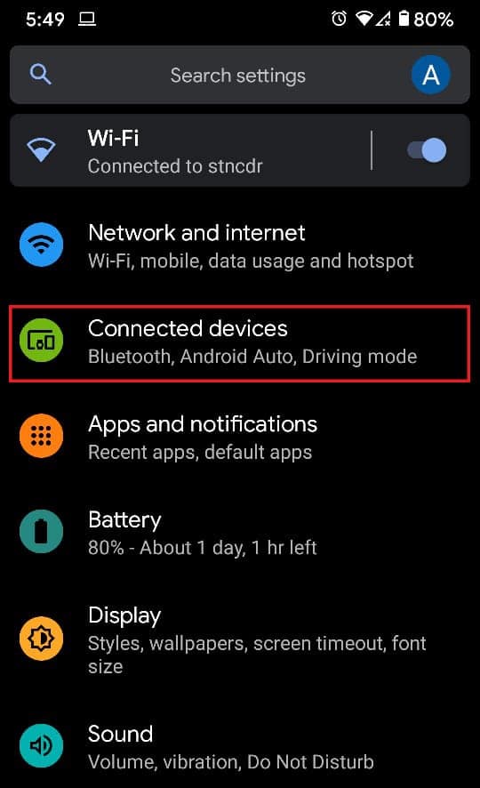 Tap on the ‘Connected Devices’