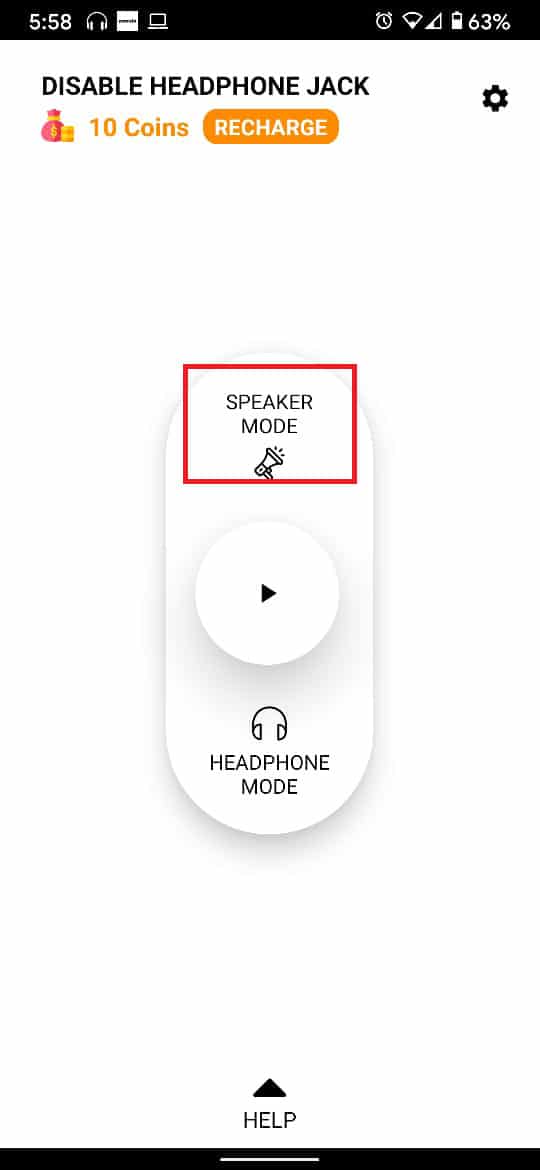 Tap on the ‘Speaker Mode’ | Fix Phone internal speaker not working