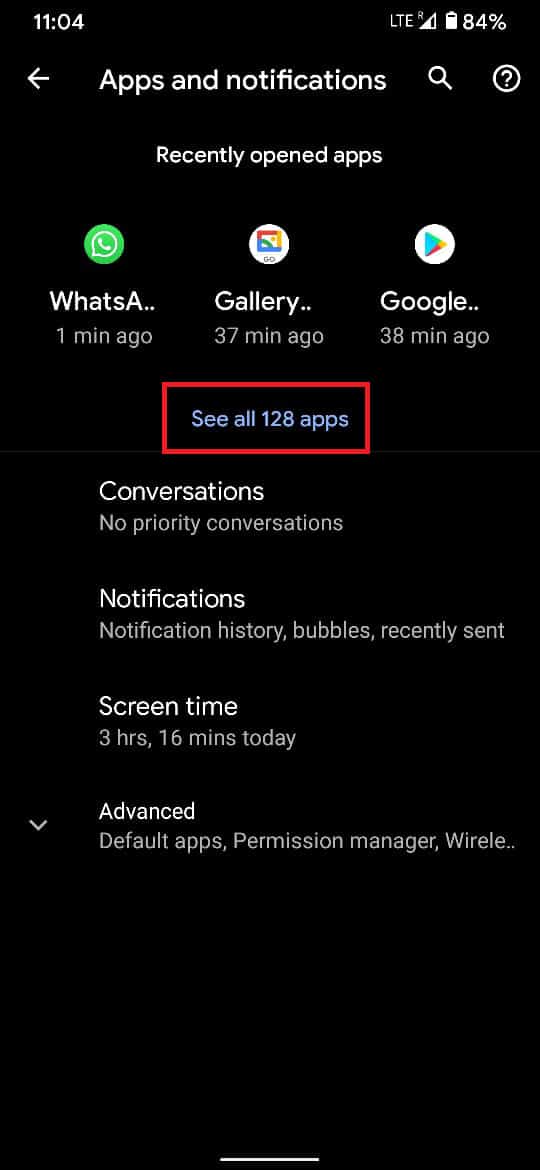 Tap on ‘App info’ or ‘See all apps’