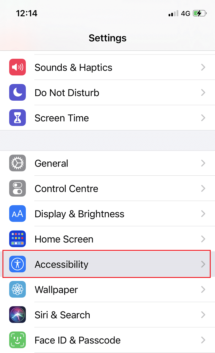 Tap the Settings menu on your device and select Accessibility