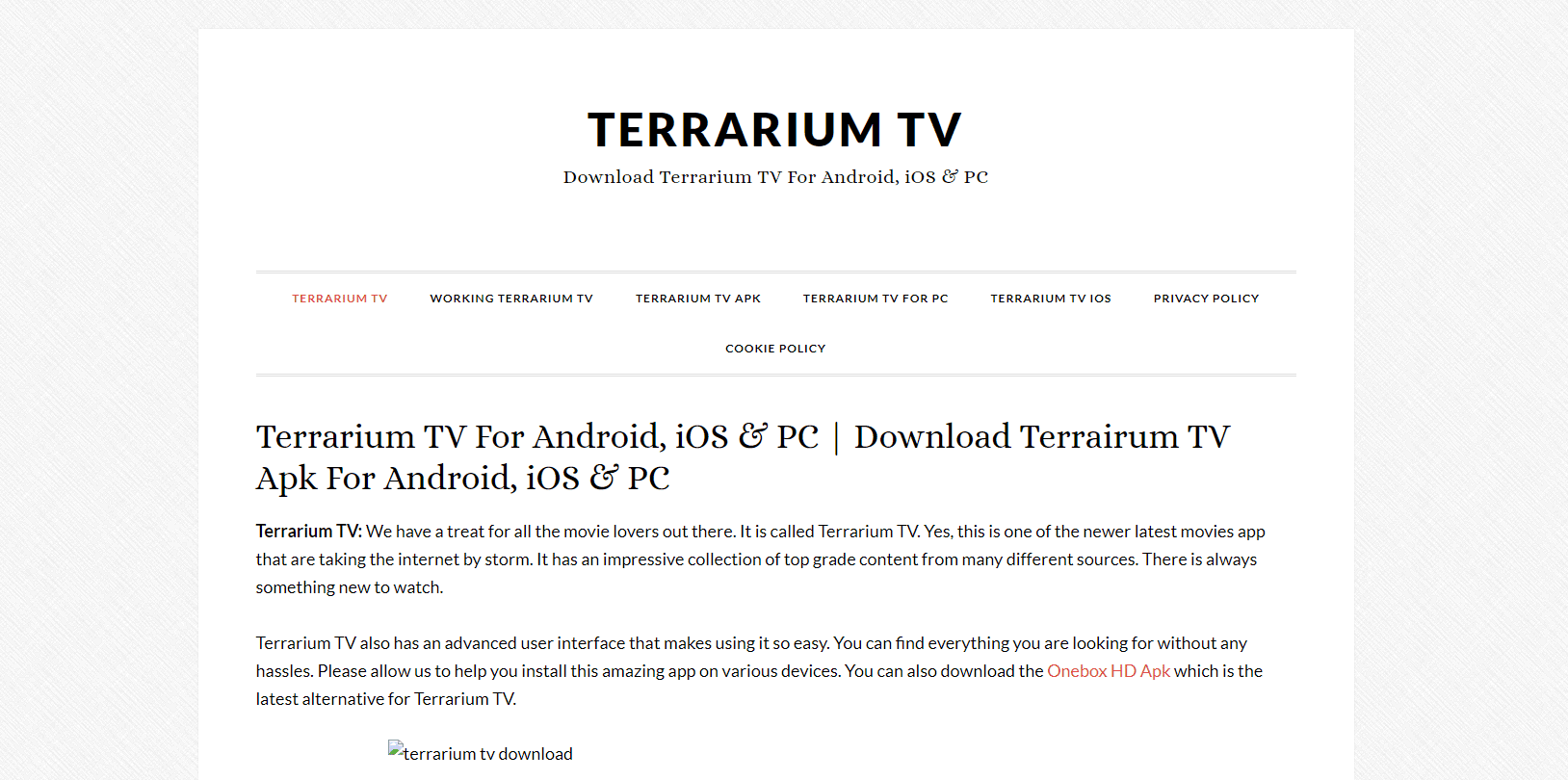 TV Terrarium