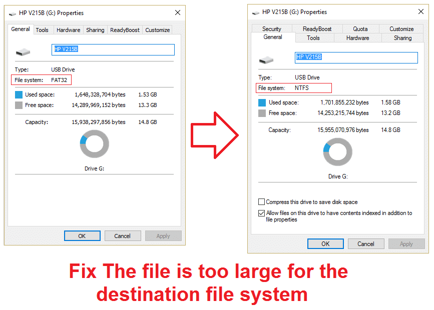 The file is too large for the destination file system | The file is too large for the destination file system [SOLVED]