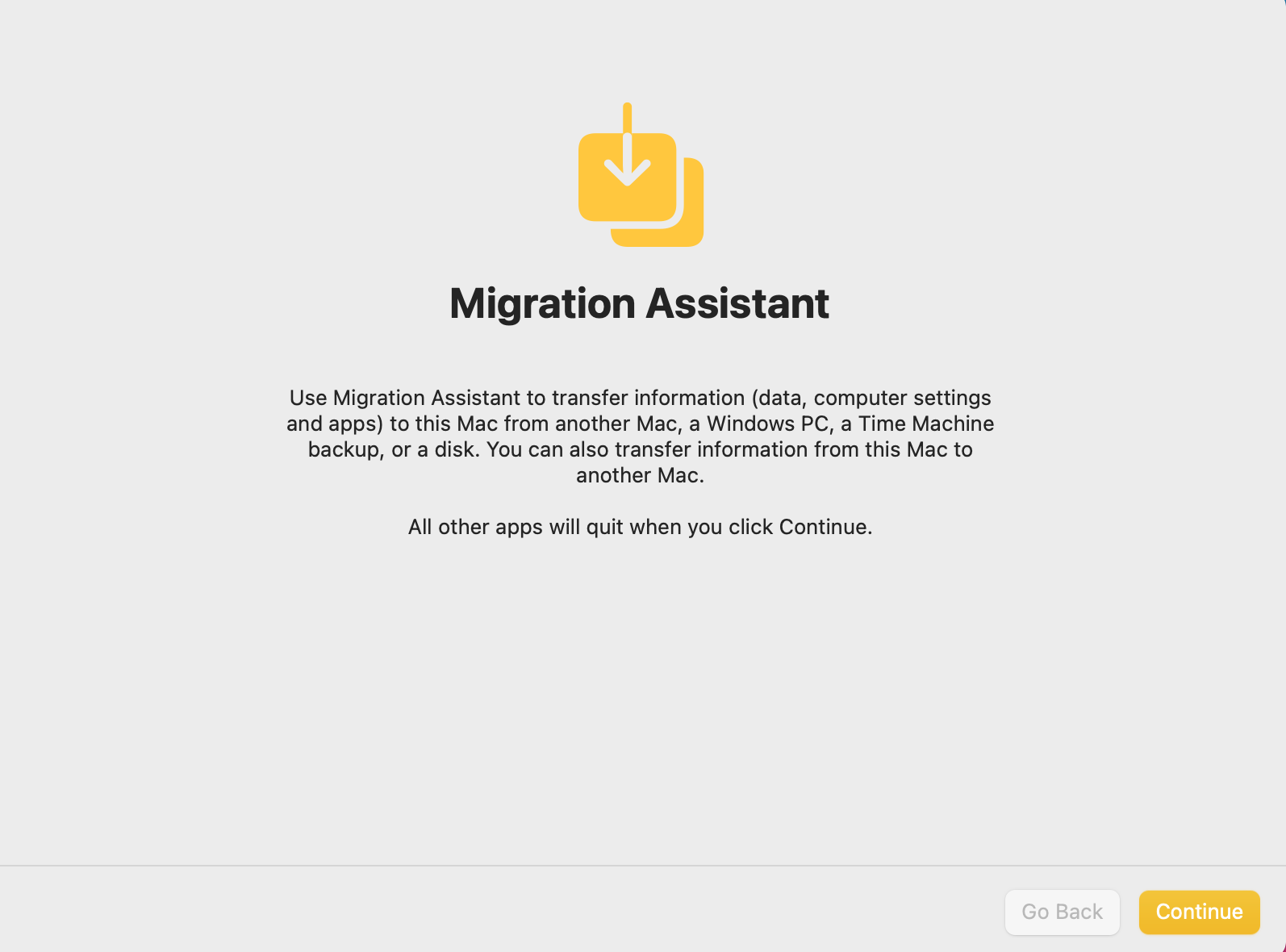 Migration Assistant. How to use Utilities Folder Mac