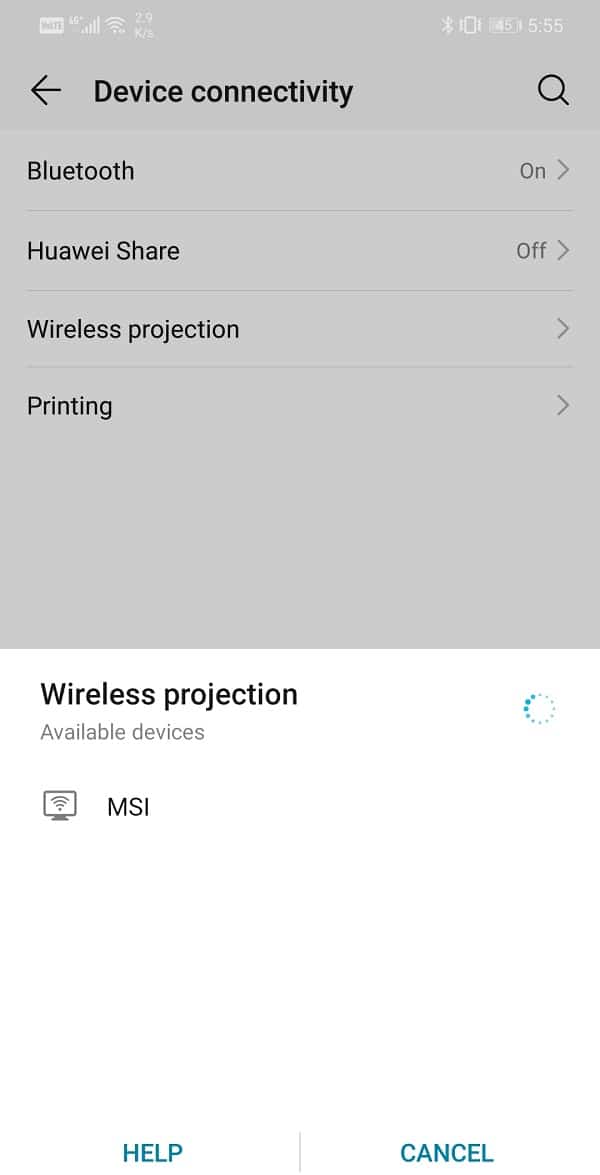 This will show you the list of available devices | Connect Your Android Phone to Your TV