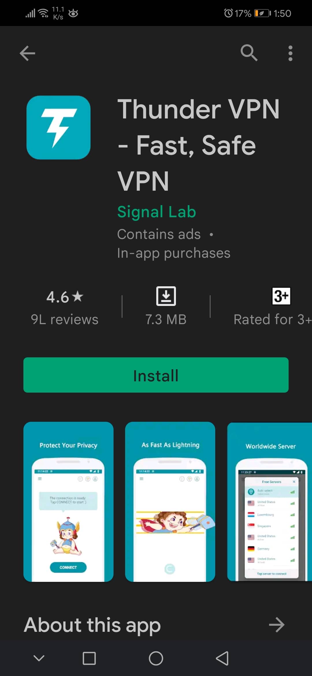 Громовой VPN. Лучшее приложение для скрытия IP-адресов для Android