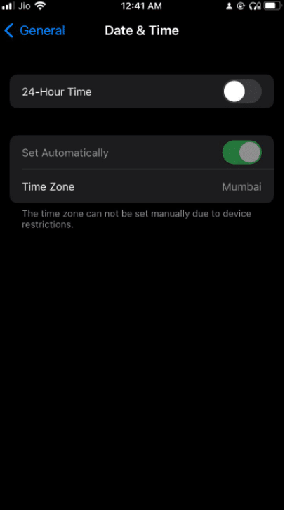Toggle and double check that you're in the right time zone automatically. Fix Verification Failed Error Connecting to Apple ID Server