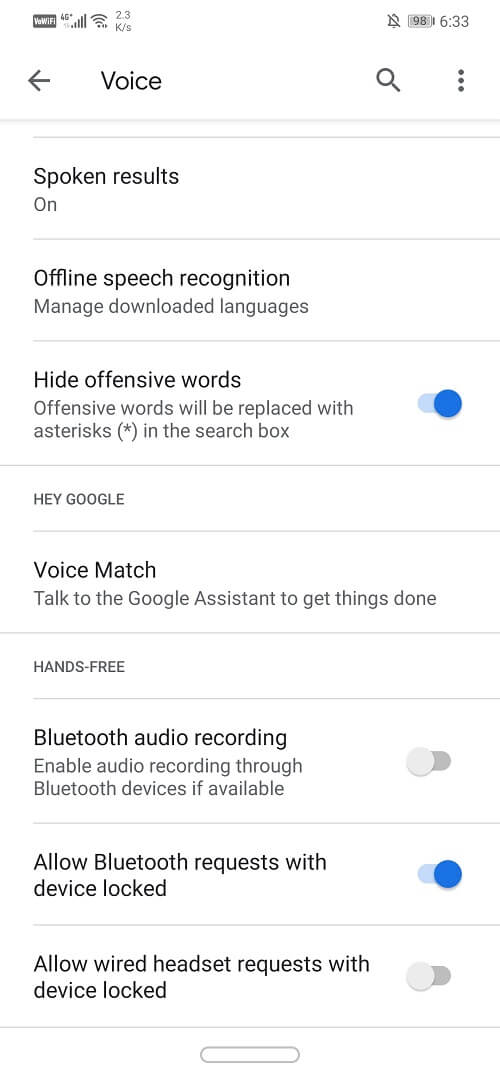 Toggle off the settings for “Allow Bluetooth requests with device locked” and “Allow wired headset requests with device l