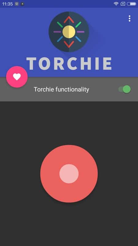 Torchie- use volume button to turn on Flashlight