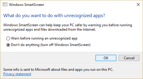 Disable Windows SmartScreen | This app can't run on your PC