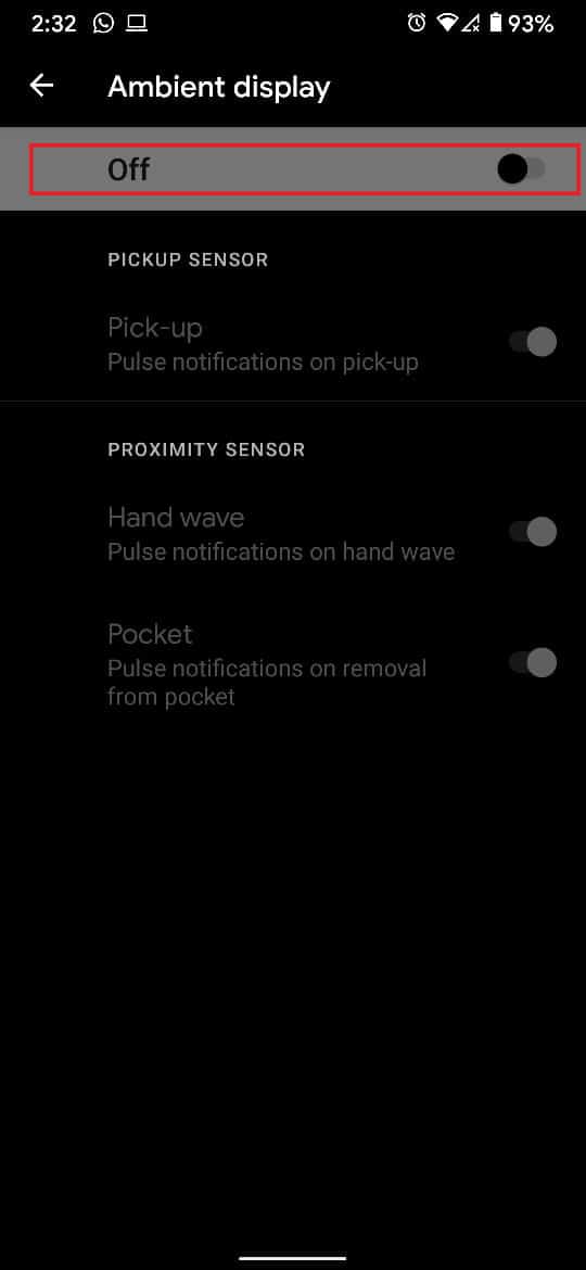 Turn on Ambient display. How to Enable Always On Display Android