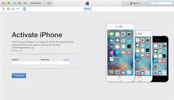 Type your Apple ID and password in the boxes provided to log in. Fix Unable to Activate iPhone