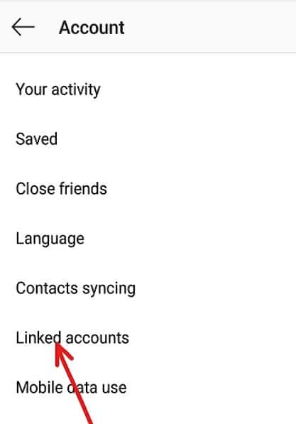 Under Account, click on Linked accounts option