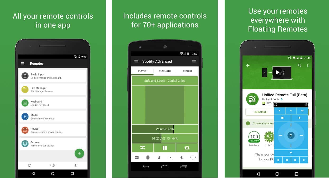 Unified Remote | Best Android Apps to Control PC from your Smartphone