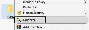 Unlocker in right click context menu