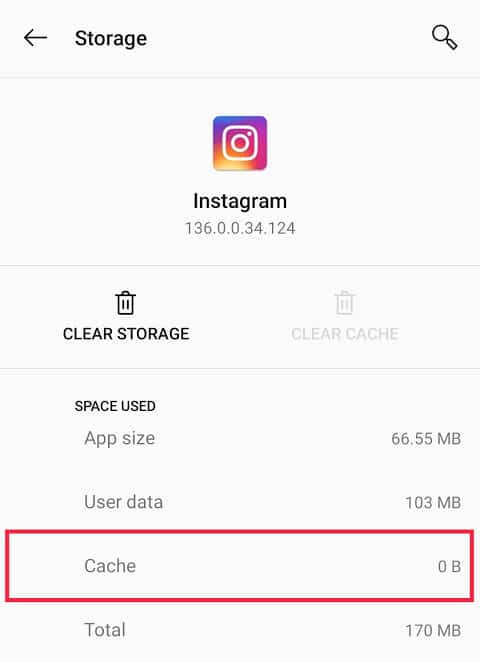 Verify if the cache data has been cleared