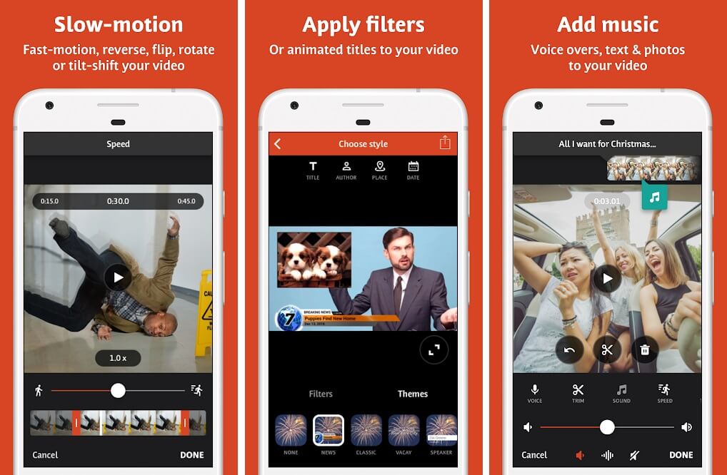 Head to the Google Play Store and install 'Videoshop-Video editor'