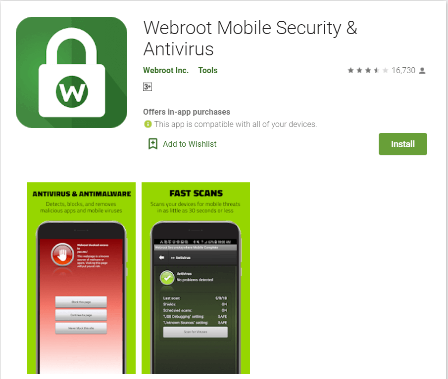 Webroot Mobile Security and Antivirus | Best Adware Removal Apps
