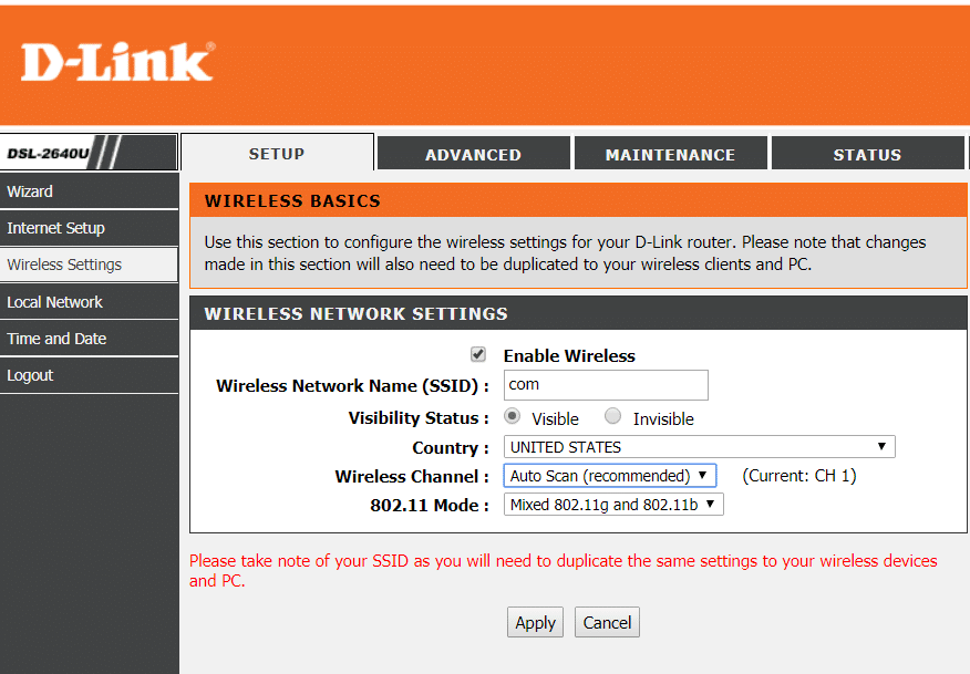 Wireless Settings under Router admin. Fix Zoom Unstable Internet Connection Error