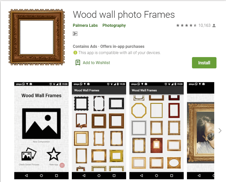 Marcos de fotos de pared de madera