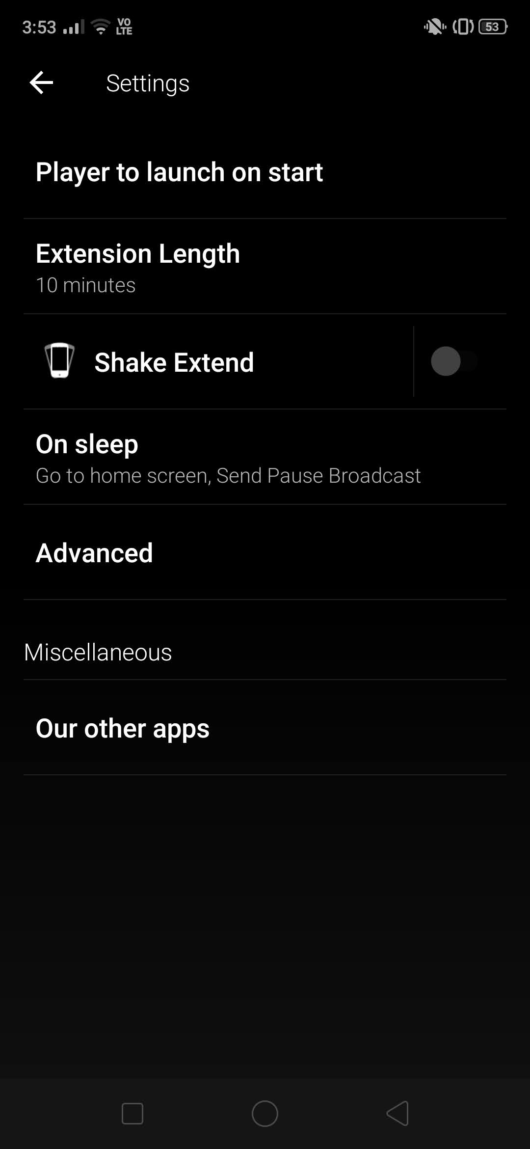 You can also launch your preferred music application from the Sleep Timer app itself.