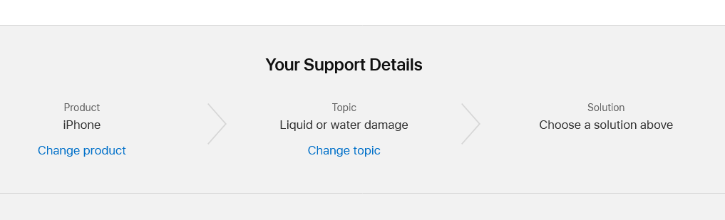 You can change the topic by clicking on Change under Your Support Details