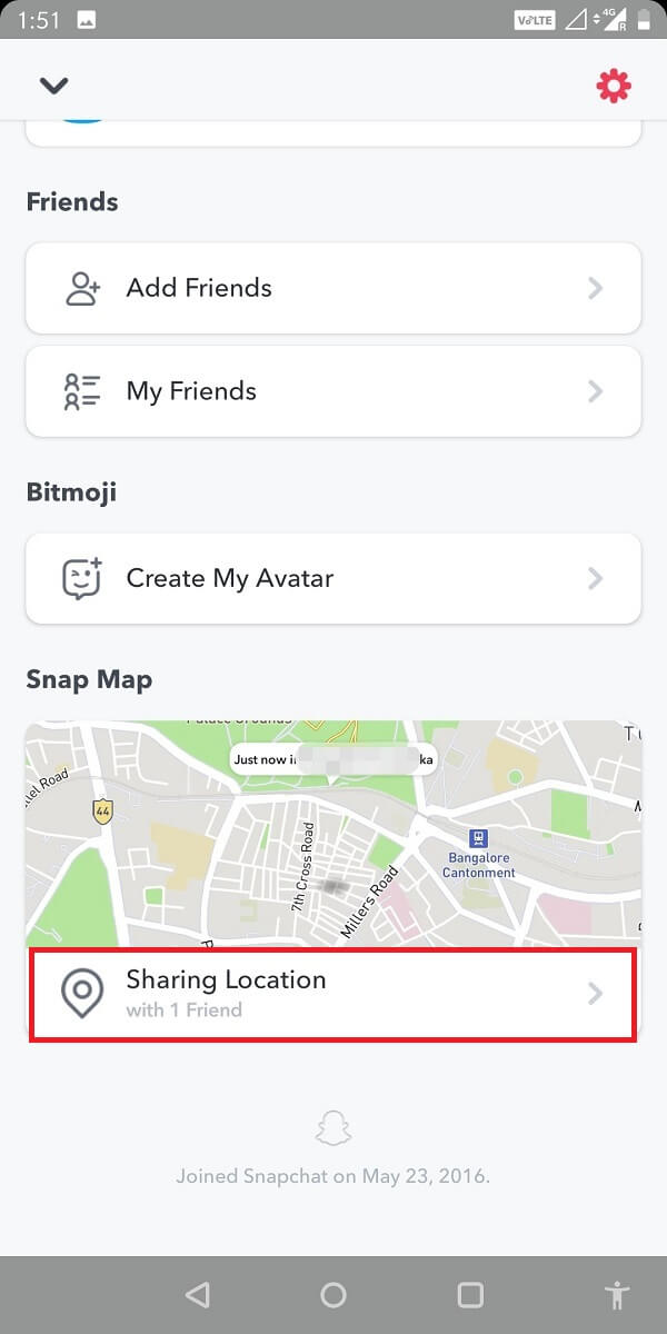 You will find an option under the Snapchat map stating Sharing location with. The number mentioned beside it is the number of people who are your friends on Snapchat.