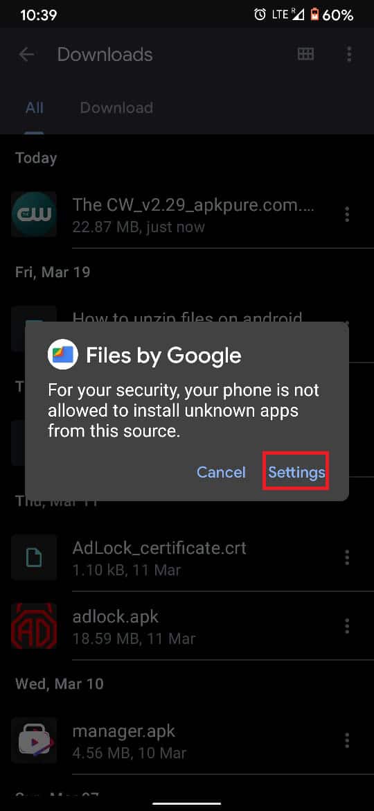 You will have to grant your device permission to install apps