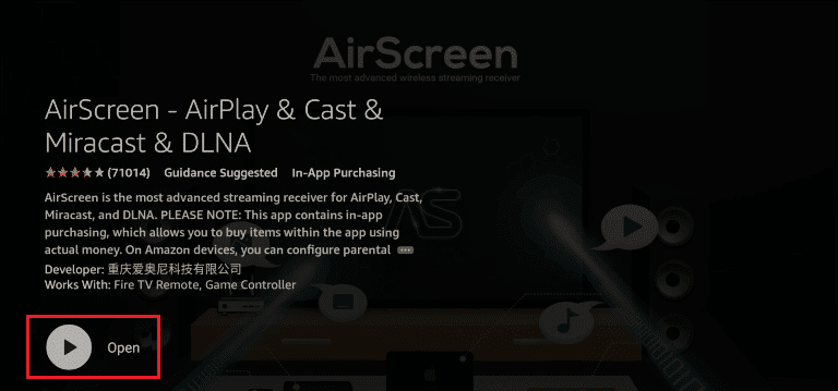 airscreen amazon firestick app