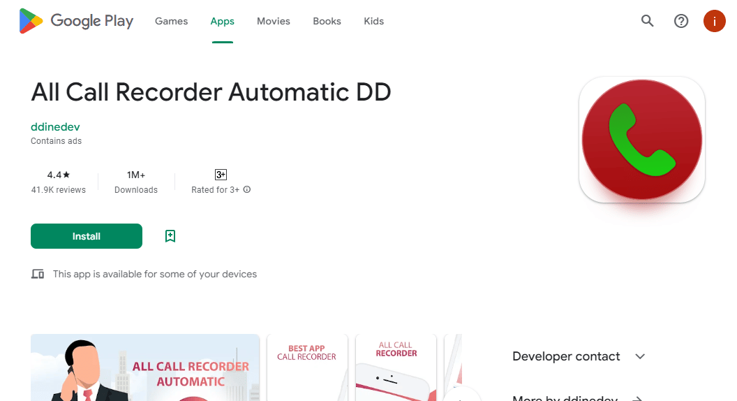 All Call Recorder Automatic DD 