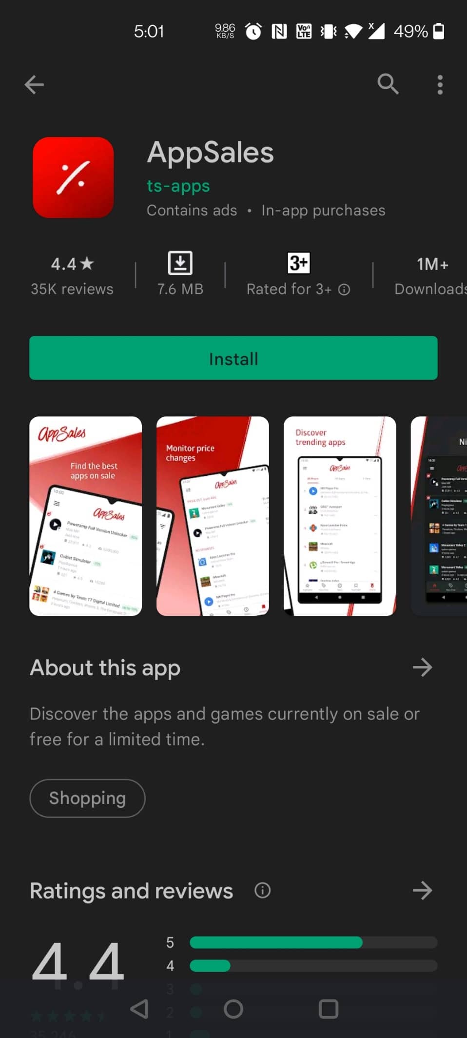 AppSales. 14 найкращих програм Android для безкоштовного завантаження платних програм