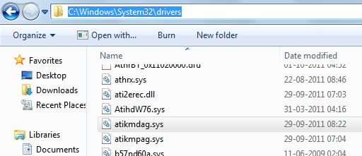 atikmdag.sys file in System32 driversatikmdag.sys file in System32 drivers