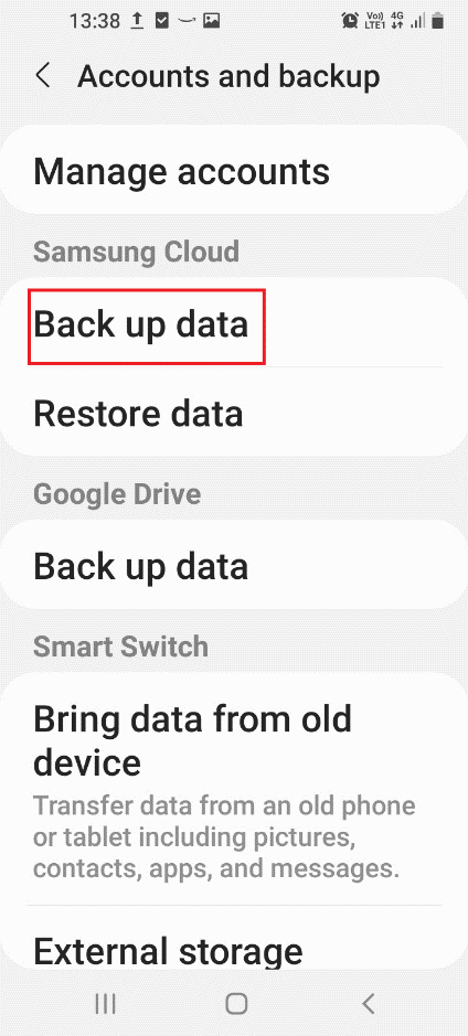 Backup app data. Guide to troubleshoot mobile phone problems