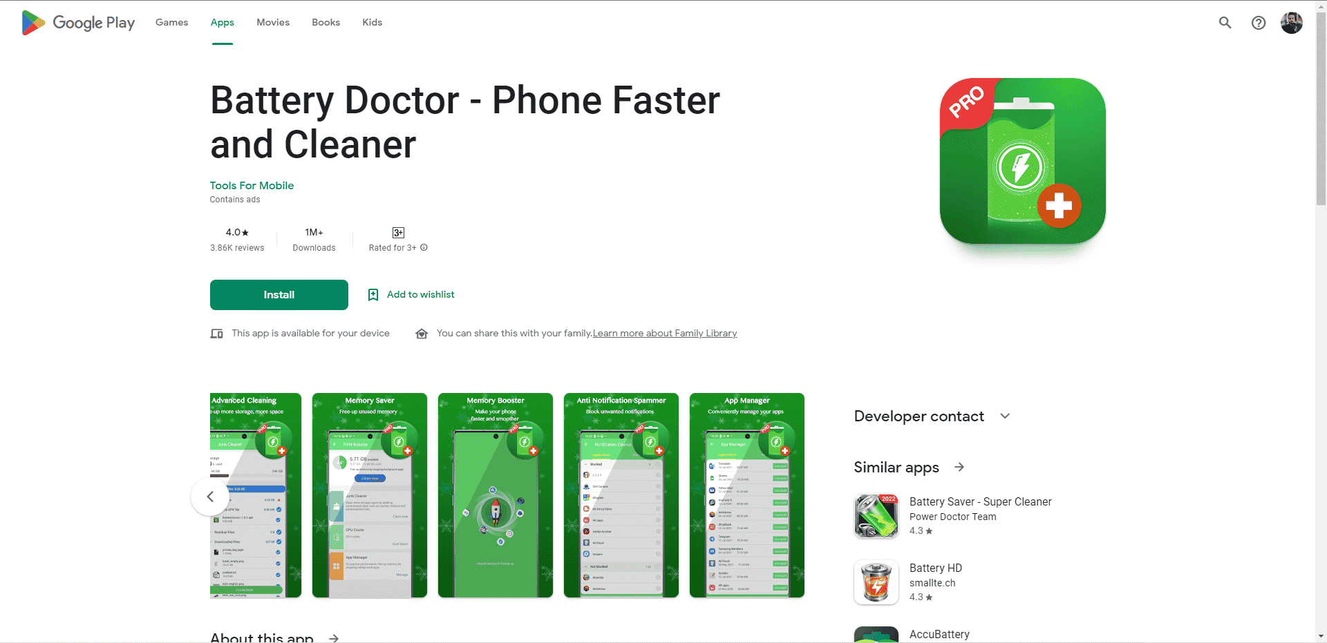 Battery doctor playstore webpage. Best Phone Cooling Apps for Android and iOS