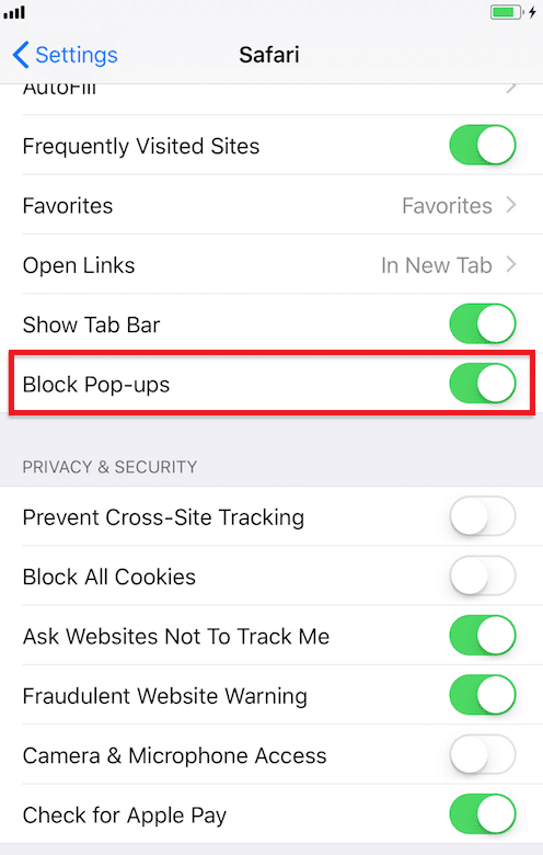 block pop ups safari iphone. How to disable pop ups on Safari iPhone 