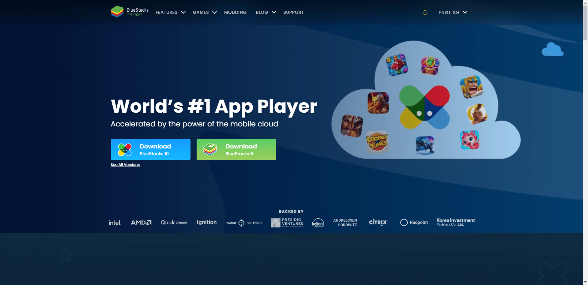 Bluestacks official website. Best Android OS for PC