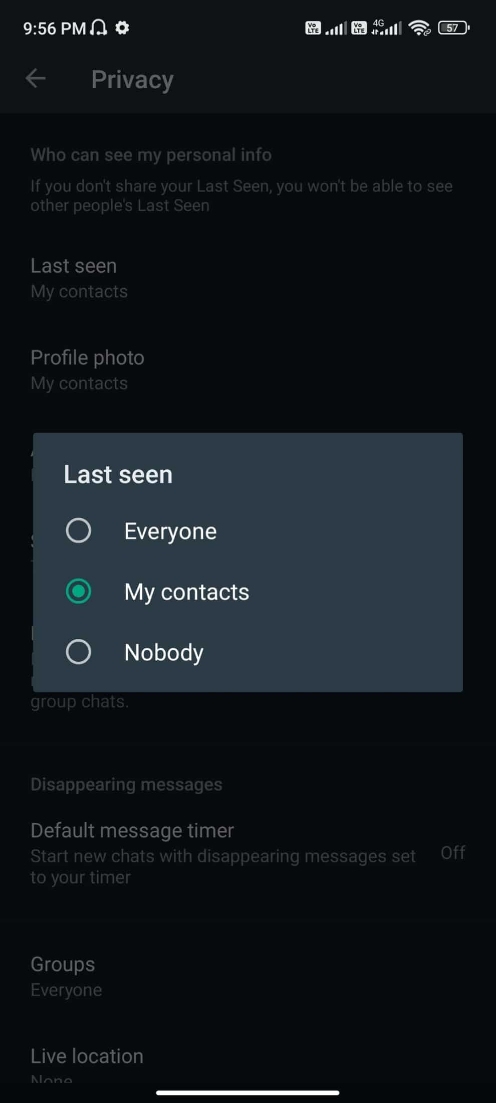 last seen to my contacts. Fix WhatsApp Last Seen Not Showing