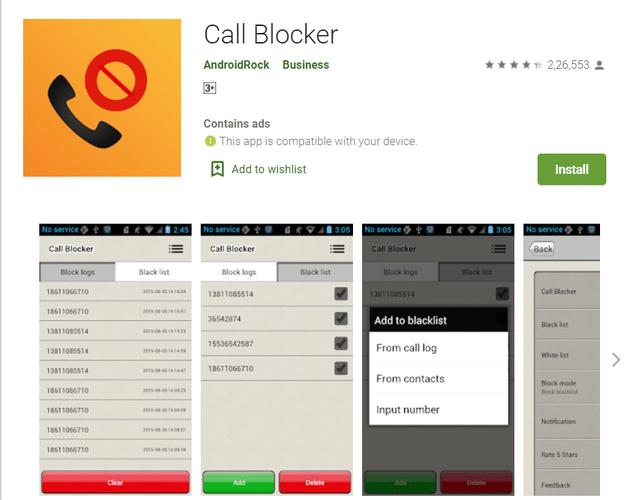 call blocker | block a phone number on Android