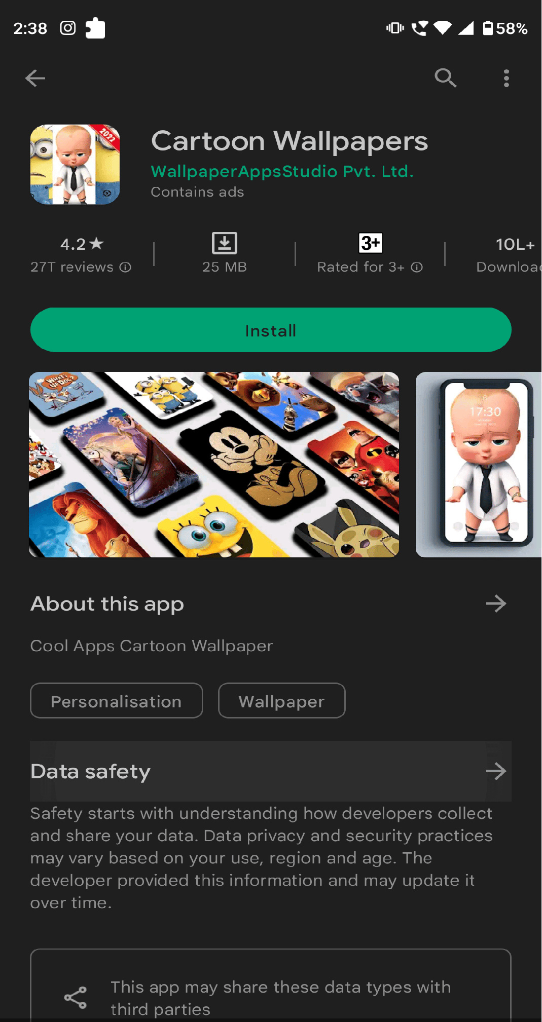 Cartoon Wallpapers Play Store